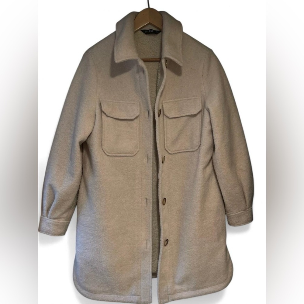 SOLD - Women's Cream Wool Coat